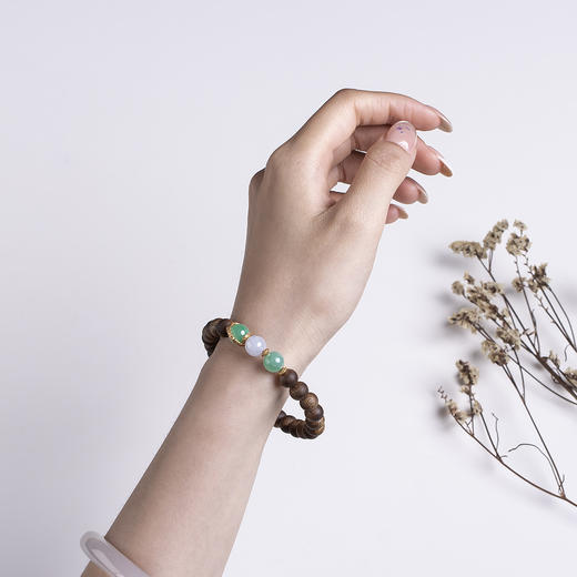 xy0476沉香+翡翠转运手串 商品图9