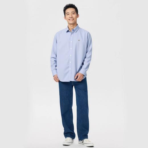 佐丹奴牛津纺衬衫男新款纯棉男士帅气通勤长袖袖衬衫01045083 商品图12