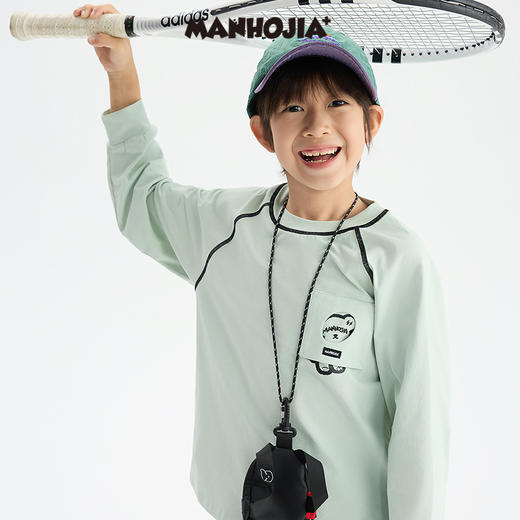 漫画家【熊出没T】口袋里的HOHO熊趣味设计多场景基础长袖T恤 商品图1