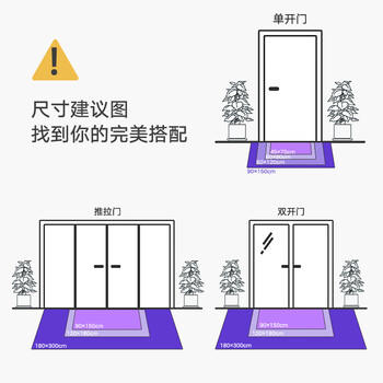 柏能欢迎光临地垫入户门垫红地毯丝圈脚垫进户门口迎宾地垫120x180cm 商品图3