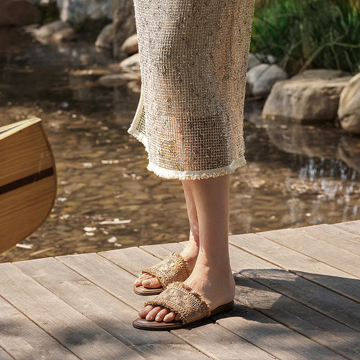 2楼千百度 25年夏季新品 一字拖 A25386508 商品图2