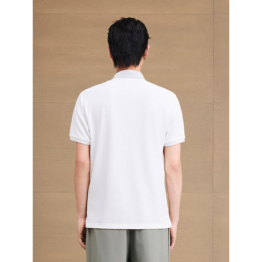 GXG男装 锦氨威化肌理polo衫印花字母休闲翻领短袖  25夏新品 商品图3