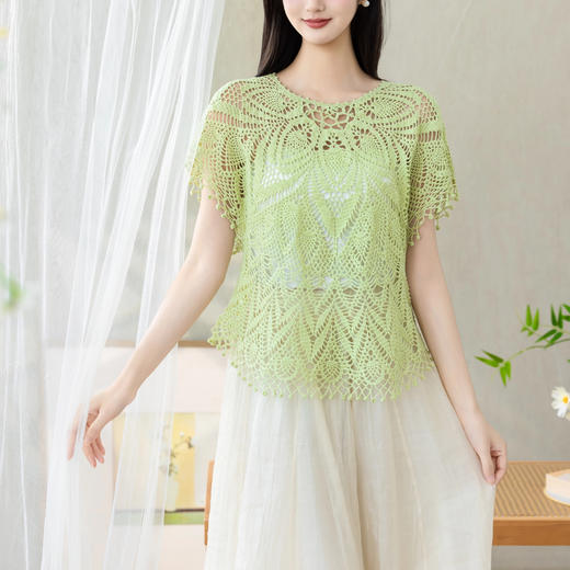 苏苏姐家雀舞上衣手工DIY钩针纯棉上衣蕾丝线毛线团自制材料包 商品图1