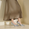 Westory2025年秋季尖头高跟捏褶设计V口通勤百搭浅口单鞋S25CE76371 商品缩略图4