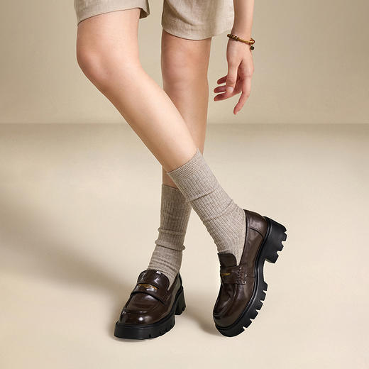 2楼千百度 25年秋季新品 乐福鞋 A25480369 商品图4