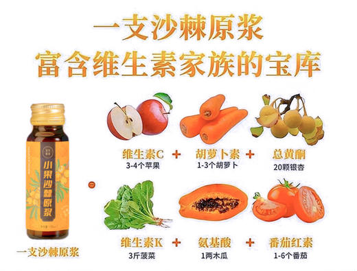 【每周四发货】【野生沙棘原浆】小果沙棘原浆 全果原浆（未提取沙棘油）  维C丰富  50ml*10支/盒 商品图5