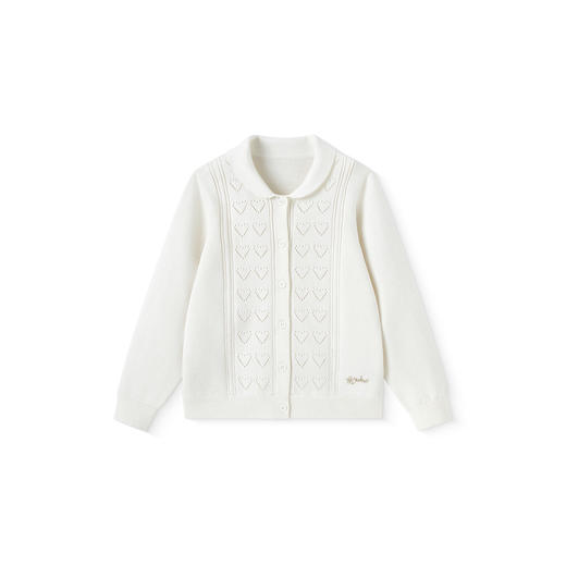 英氏儿童针织外套春秋长袖女童开衫外套纯棉休闲外搭中大童毛衣 商品图4