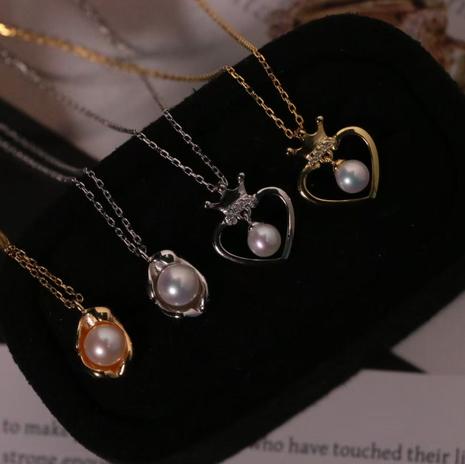 【十周年庆 甄粉拉新送礼活动 】淡水珍珠耳钉 5-6mm 精致轻柔圆润 和小爱心吊坠 荷包蛋吊坠任选 商品图2