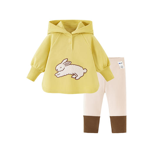 迷你巴拉女童宝宝套装儿童可爱精灵帽卫衣打底裤两件套秋新款 商品图4