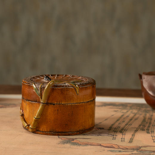 清	仿生瓷竹节印盒 商品图2