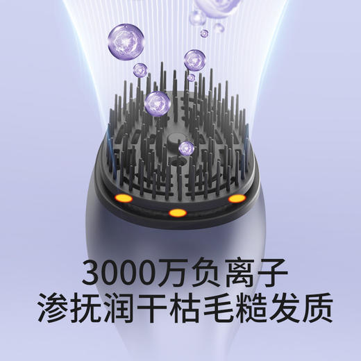 【新款无线超声波头皮头部按摩梳】负离子红光 放松理疗经络头部按摩器  商品图3