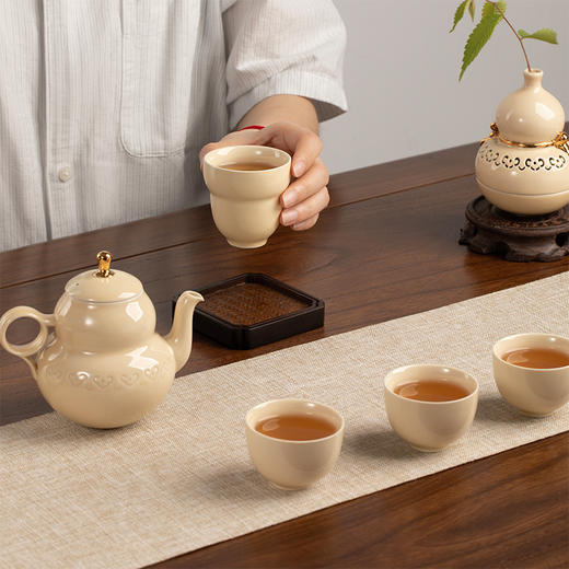 【故宫茶具】福禄满堂茶具套装茶壶茶杯香炉博物馆文创乔迁生日礼物 商品图3