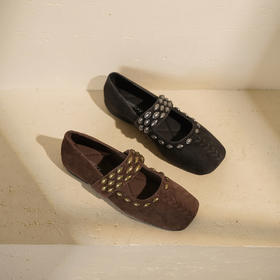 Westory2025年秋季套包软底平跟玛丽珍单鞋休闲百搭浅口单鞋W25CE76571