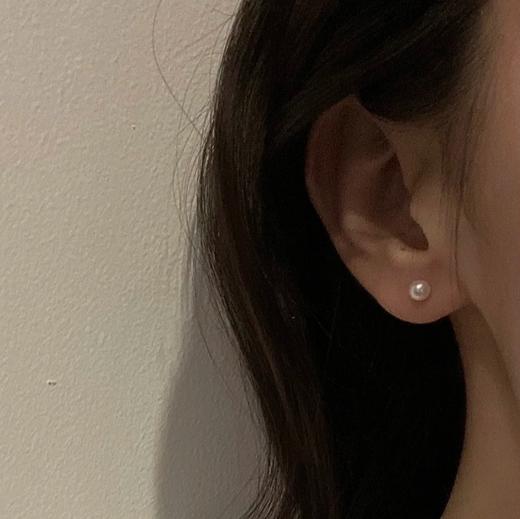 【十周年庆 甄粉拉新送礼活动 】淡水珍珠耳钉 5-6mm 精致轻柔圆润 和小爱心吊坠 荷包蛋吊坠任选 商品图9