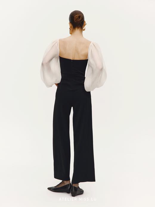 【爱丽丝迷踪】心形抹胸设计廓形肌理纱袖连体裤 商品图3