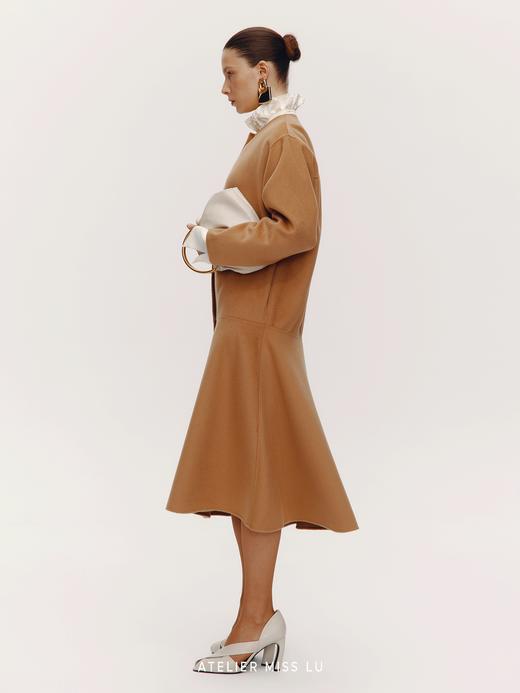 【巴洛克幕曲】绵羊毛双面呢大裙摆大衣外套 商品图2