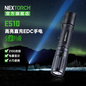 纳丽德E51D手电筒高亮户外小直筒充电手电