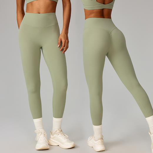 跃牌【轻匀系列】2025跑步裸感速干健身裤透气紧身运动裤高腰提臀瑜伽裤女CK9111 商品图1
