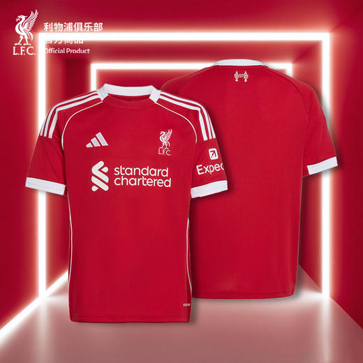 【官网同款】利物浦俱乐部 | 25-26赛季主场球衣-大童版 商品图0