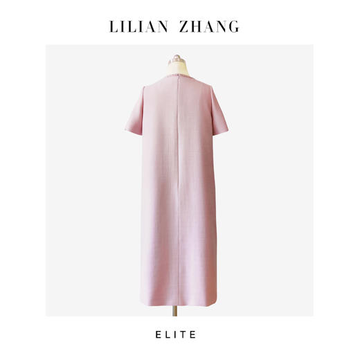 E“定制”——静奢风“风尚之选”雾粉法式优雅嵌边织带连衣裙 2501065 商品图1