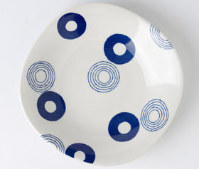 Indigo 渦丸紋 圆角盘