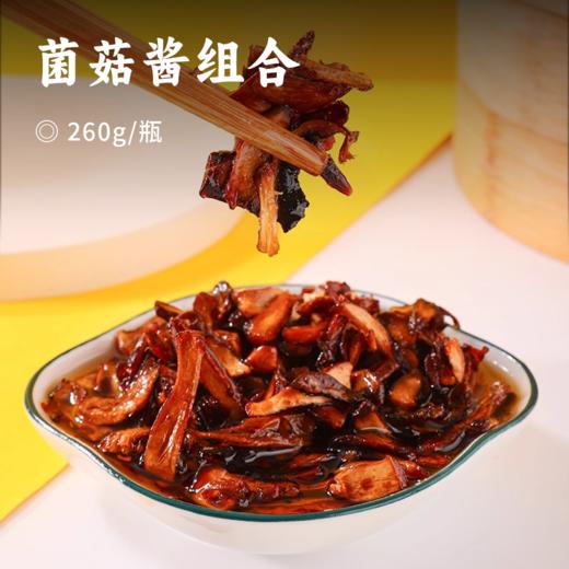 菌菇酱组合 | 鸡枞菌/牛肝菌/松茸菌 肉质肥美 低温植物油煨炸 有嚼劲不韧口 下饭菜口味纯正 商品图0