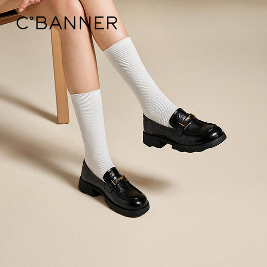 2楼千百度 25年秋季新品 乐福鞋（豆豆鞋） A25452806 商品图0