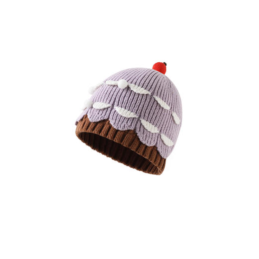 【商场同款】英氏女童帽子秋冬新款宝宝毛线帽绵羊毛保暖套头帽 商品图4