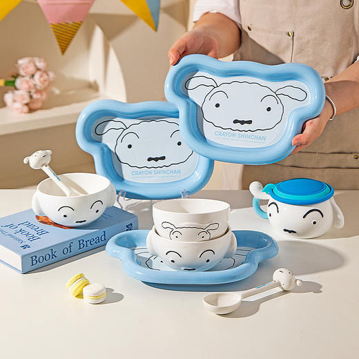 摩登主妇&蜡笔小新 可爱餐具碗碟家用陶瓷饭碗餐盘子杯子碗具 商品图0