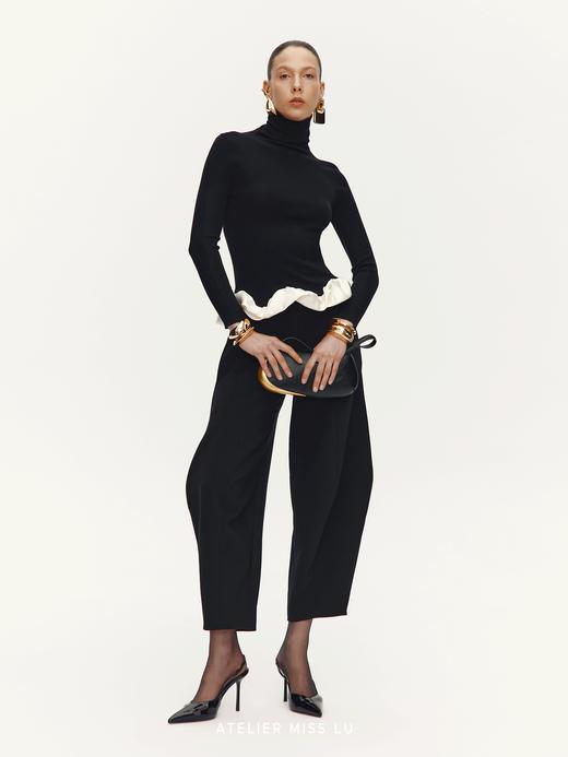 【戏剧之王】艺术感弯刀廓形长裤 商品图2