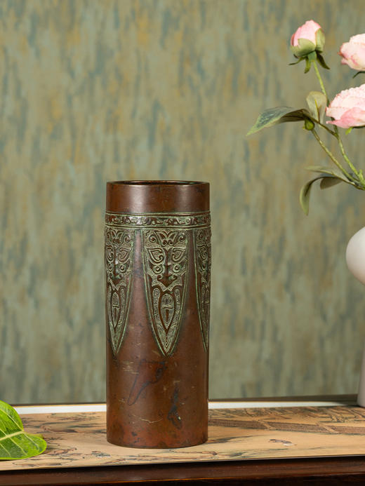 清	铜蕉叶纹箭筒 商品图0