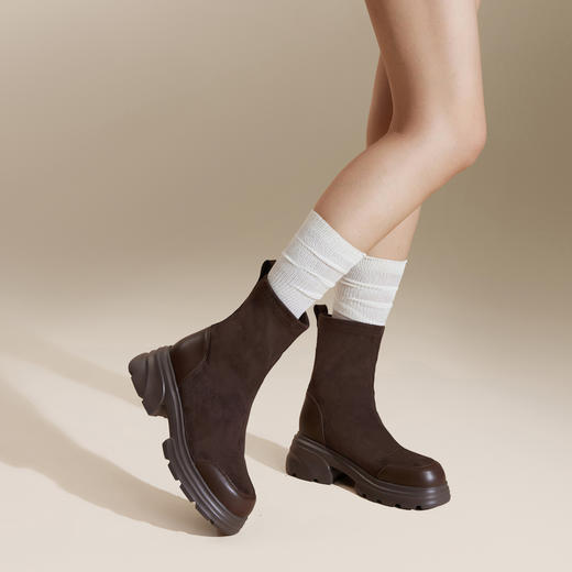 2楼千百度 24年冬季新品 弹力靴/袜靴 A24590111 商品图4