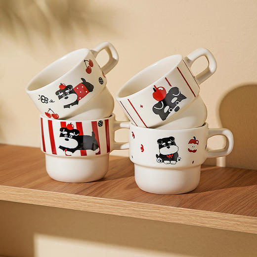 摩登主妇马克杯家用杯子套装陶瓷杯高颜值水杯早餐杯叠叠杯咖啡杯 商品图0