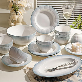 摩登主妇釉下彩餐具套装碗蝶家用2025新款高颜值碗具乔迁新居礼物