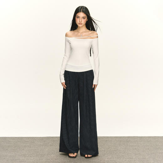 Ariseism 美式复古设计感长袖T恤女秋季新款辣妹修身上衣 商品图3