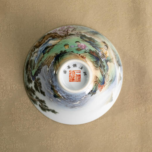 一儒堂枕溪听泉图斗笠杯 商品图4
