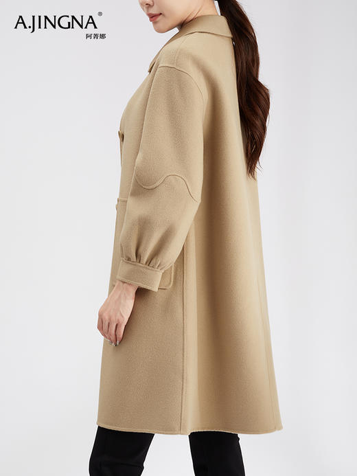 【商城同款】阿菁娜高级感全羊毛大衣F30D211099 商品图2