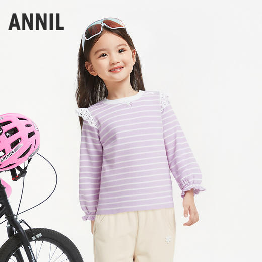 女童长袖针织衫秋季新款安奈儿童装TG531681 商品图1
