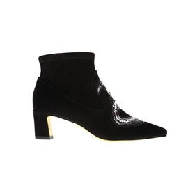 sheme景颇族原创设计奢华女靴刺绣水晶优雅时尚可定制