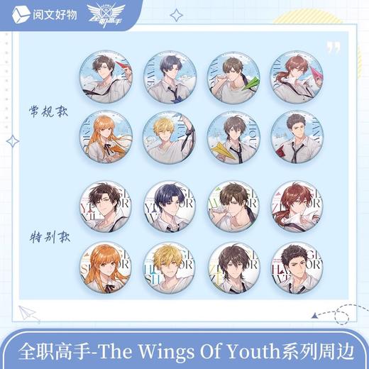 全职高手 the wings of youth系列 双闪徽章 吧唧 全16种 9包/盒 国谷 商品图0