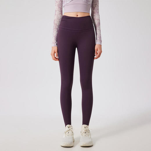 跃牌【轻匀系列】2025高腰蜜桃提臀裸感瑜伽裤女无痕运动速干紧身裤跑步健身裤CK5116 商品图1