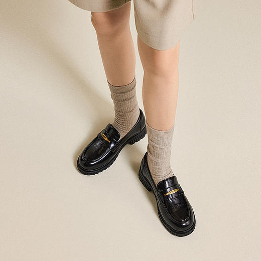 2楼千百度 25年秋季新品 乐福鞋 A25463103 商品图1