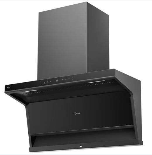 美的（Midea）油烟机 26立方爆炒大吸力 变频巡航 厨后自旋洗 手机控制家用抽油烟机CXW-140-JJD6S Pro* 商品图1