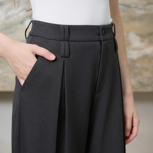 【六好通勤裤】三彩2025秋季新款休闲西装裤高腰宽松阔腿裤长裤通勤Z 商品图2