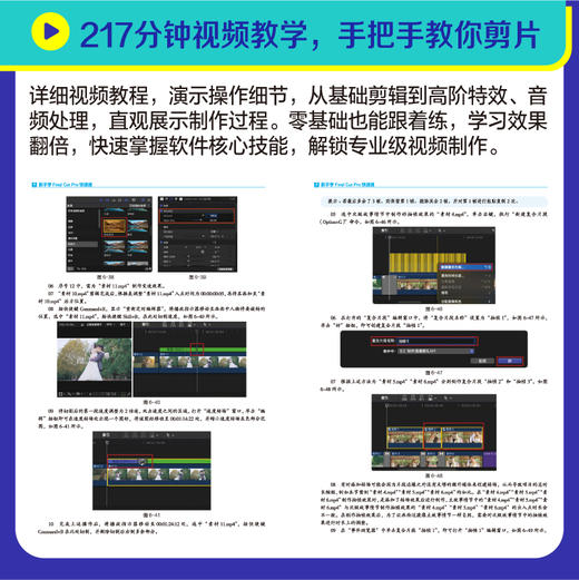 新手学FinalCutPro快速通 视频剪辑教程书fcp入门自学基础抖音短视频制作剪辑宣传片后期 商品图3