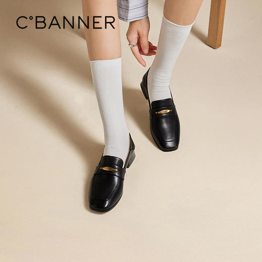 2楼千百度 25年秋季新品 乐福鞋（豆豆鞋） A25412304 商品图0