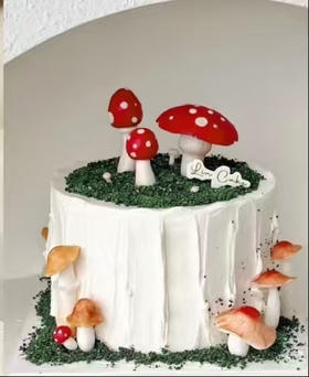 4寸翻糖蘑菇