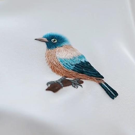 （非遗苏绣手绣）火桐hooton 铂金系列 喜上眉梢 重磅25姆米重绉衬衫YT3038 商品图4