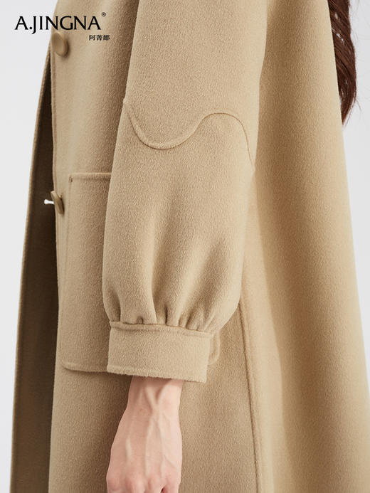 【商城同款】阿菁娜高级感全羊毛大衣F30D211099 商品图3
