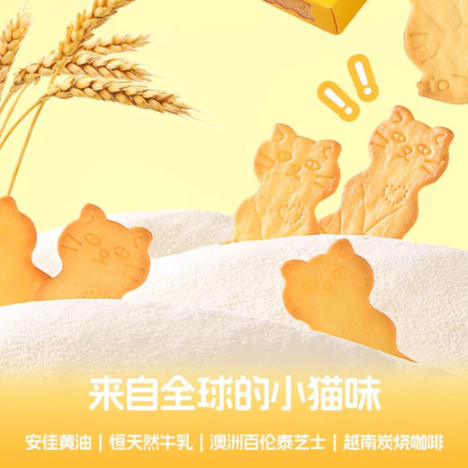 Aoligei奥力给 MiMiCAT黄油猫酪饼 酥性饼干 轻薄酥脆好口感 80g/盒 商品图3